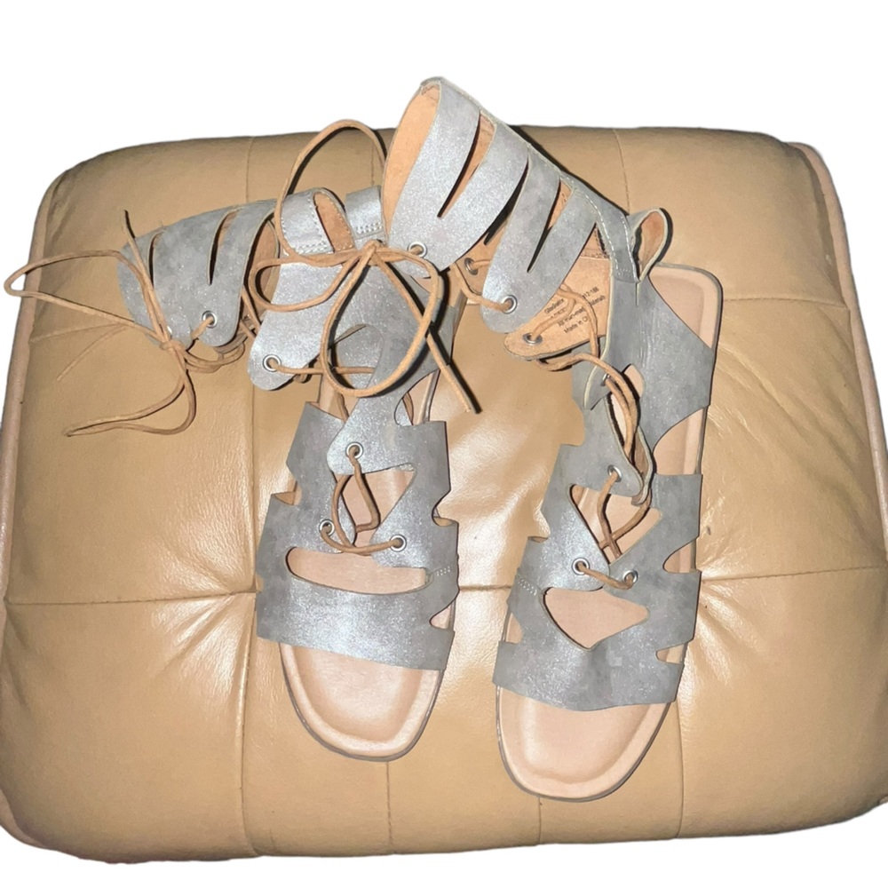 Gladiator Sandals Silver Size 8